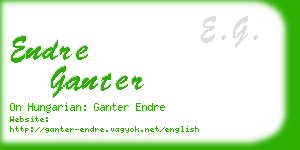 endre ganter business card